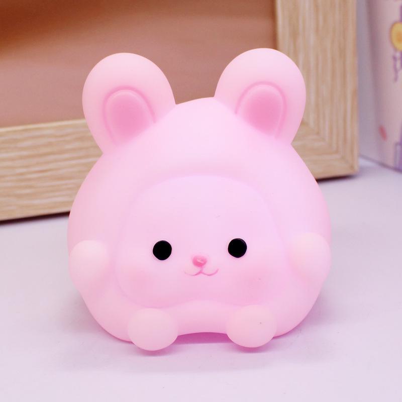 2023 Cartoon Cute Rabbit Night Light: Cordless LED Bedside Ornament for Kids