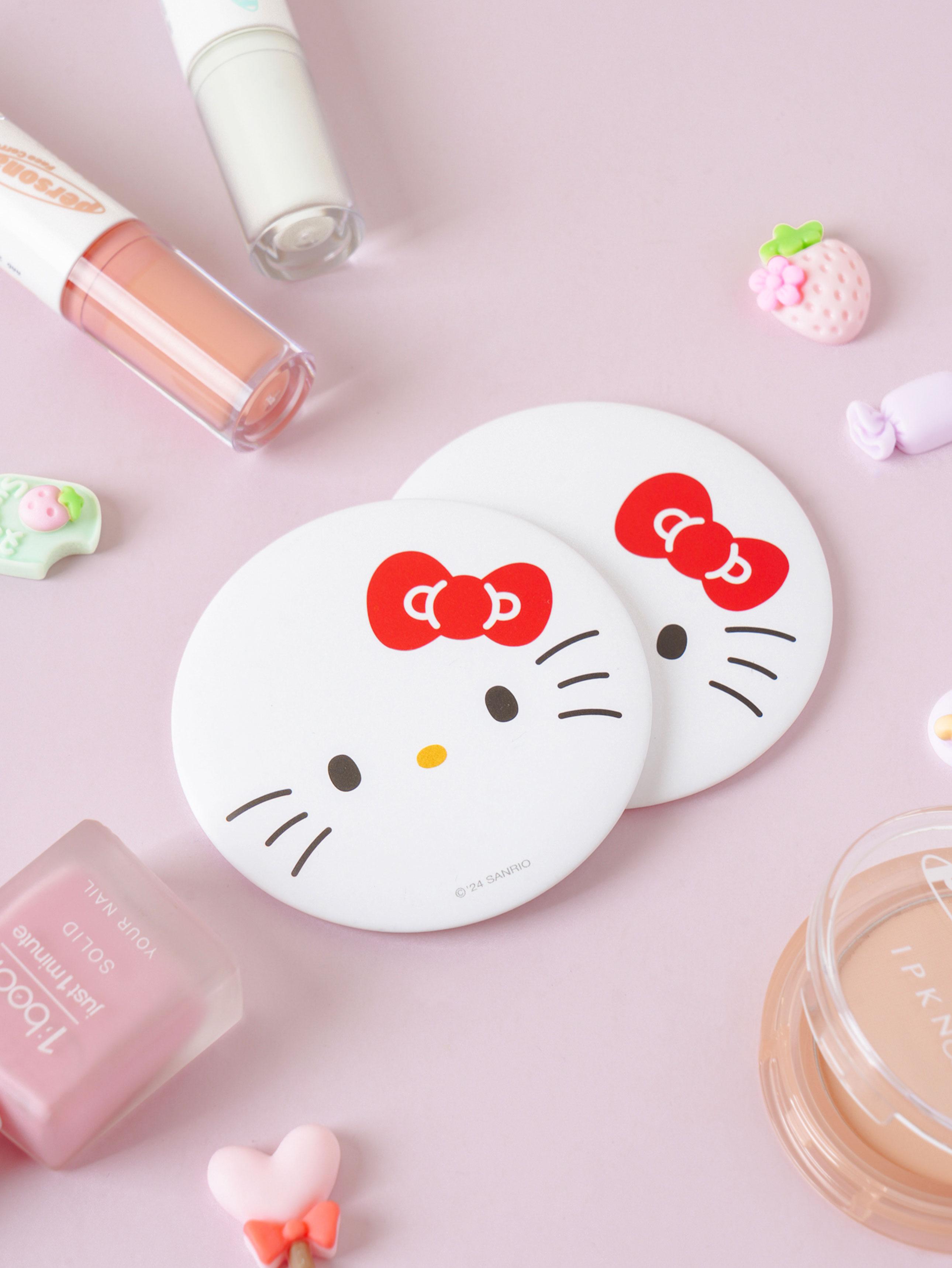 

Круглое ручное зеркало Hello Kitty, белое 1ea