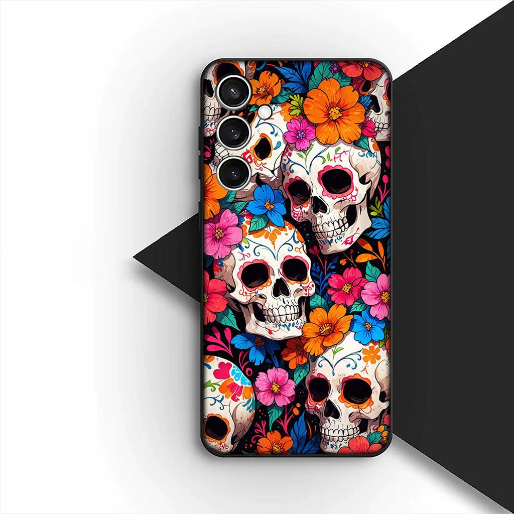 Calavera Skull Flower Phone Cover for Motorola Moto Edge 50 30 Fusion 40 NEO Ultra Pro G35 G45 G75 G85 G35 Protective Case