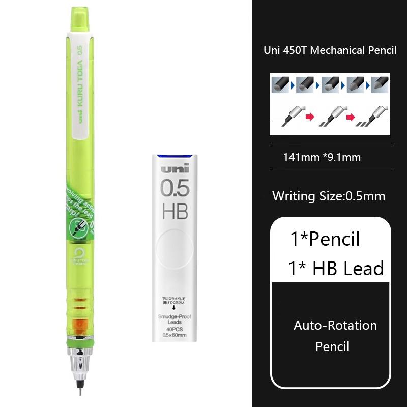 Uni KuruToga Mechanical Pencil, 0.5mm Smudge-Proof Auto Lead Rotation Writing/Drafting/Drawing Pen Japanese Stationery lapiseira