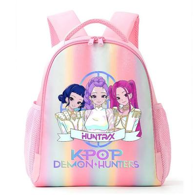 K-Pop Demon Hunter Demon Hunter Student Rainbow Backpack Huntr/X Anime Cartoon School Bag