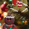Gingerbread Man Christmas Ornaments 24-Day Countdown Calendar Soft Rubber Hanging Decor for Tree Home Cute Xmas Decoration