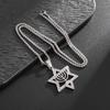 Sparkly Star of David Pendant Necklace Lconic Cultural Heritage Jewelry Accessories