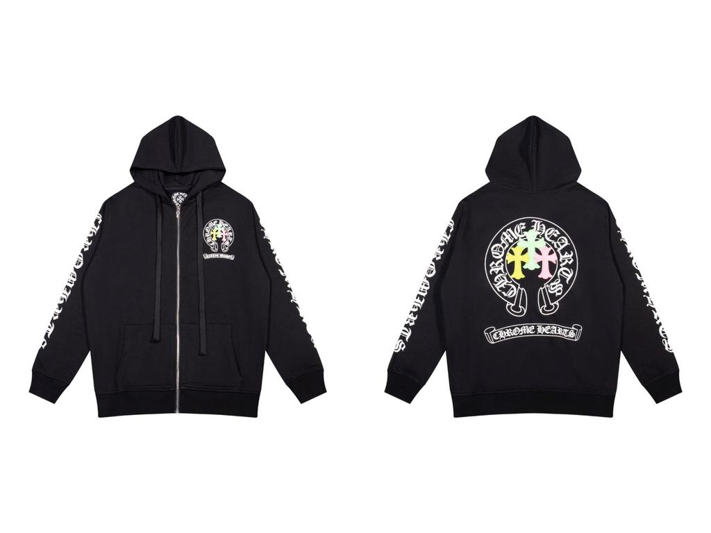 Vyšívaná mikina s křížem a podkovou pro muže a ženy - Podzimní oblečení