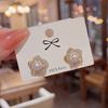 Needle Korean Fashion Crystal Flower Earrings For Women Jewelry Trending New Women's Pearl Stud Earrings Brincos
