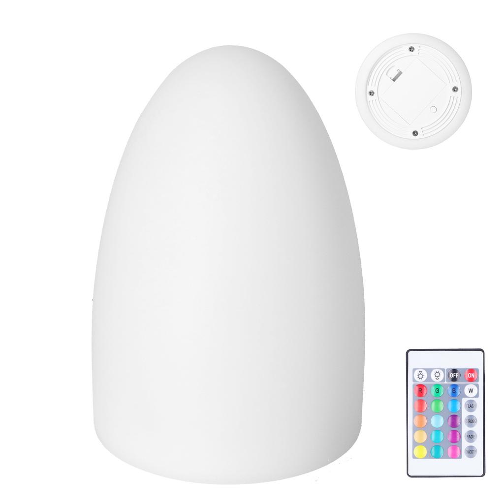 LED Night Light Egg Shaped RGBW Remote Control 16Color Table Lamp for Indoor Home Bar KTV Dining Table