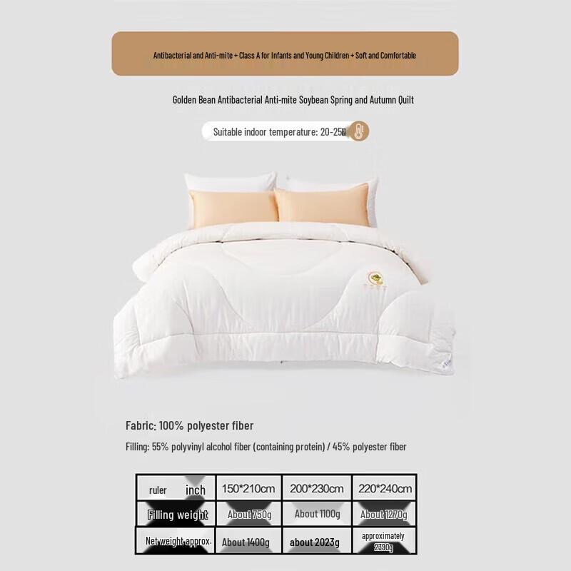 Mercury Home Textiles 55% Soy Fiber All-Season Quilt