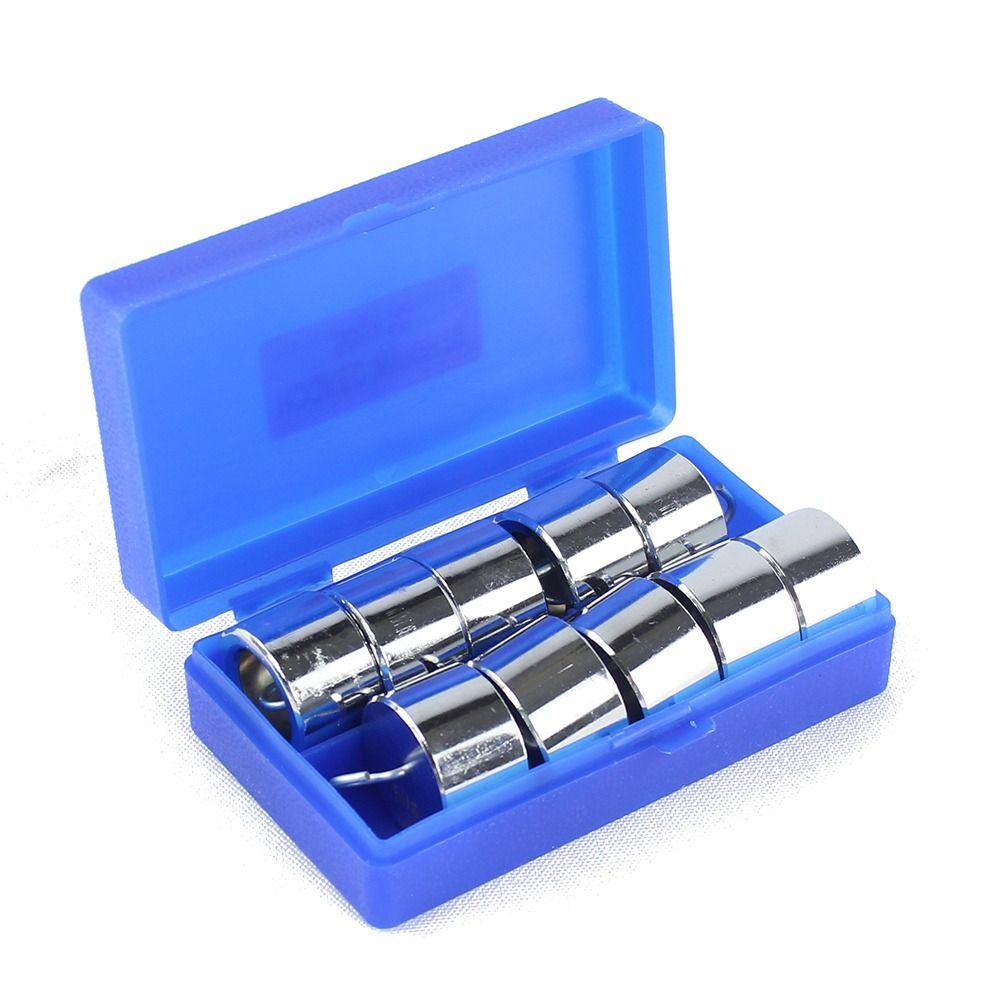Silver Chrome-Plated Hook Weight Metal Metal Slotted Weights  General Science