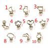 10pcs Cat Heart Snap Hook Trigger Clips Buckles For Keychain Lobster Lobster Clasp Hooks for Key Ring Clasp Jewelry Supplies