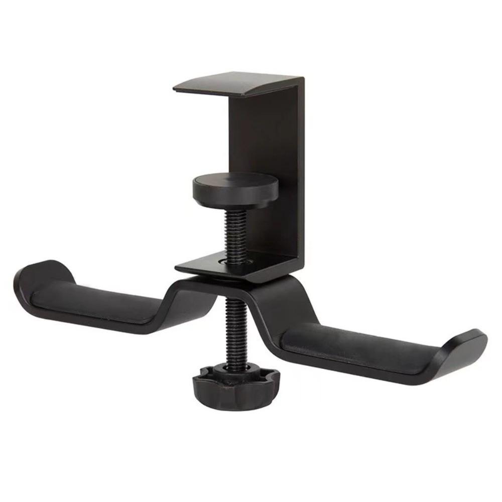 Under Desk Headphone Stand Double Hook Headset Rack Holder Earphone Bracket Hanger For Under Desk
