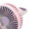 Desk Fan 3 Speed USB Charging Simple 1200mAh Quiet Portable Table Fan for Office Outdoor Home Pink