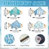 2D Wooden Fish Nautical Walls Beach Art Walls Hang Decorated Marine Style Wood Wall Hanging Sculpture For Home Room Decoration