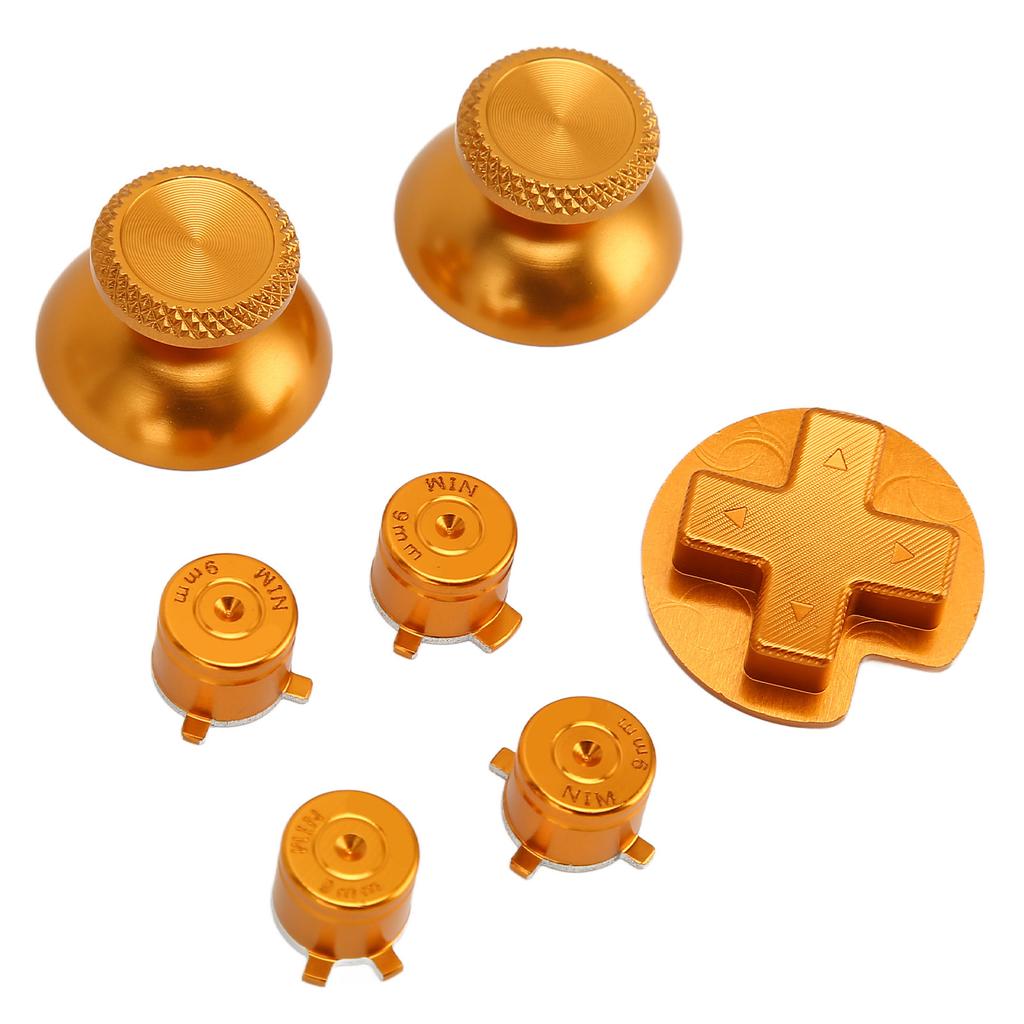 Gamepad Metal Buttons Aluminum Alloy DIY Replacement Game Controller Button Parts for Switch Pro Game Controller Gold