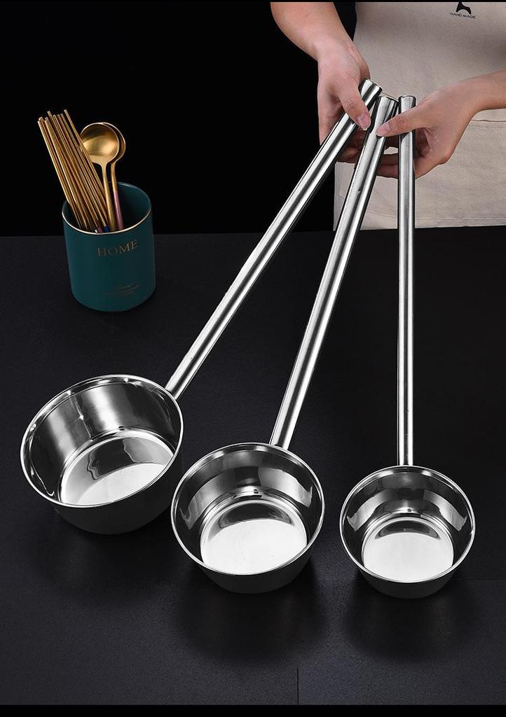 Extra Thick Stainless Steel Kitchen Ladle with Extended Handle