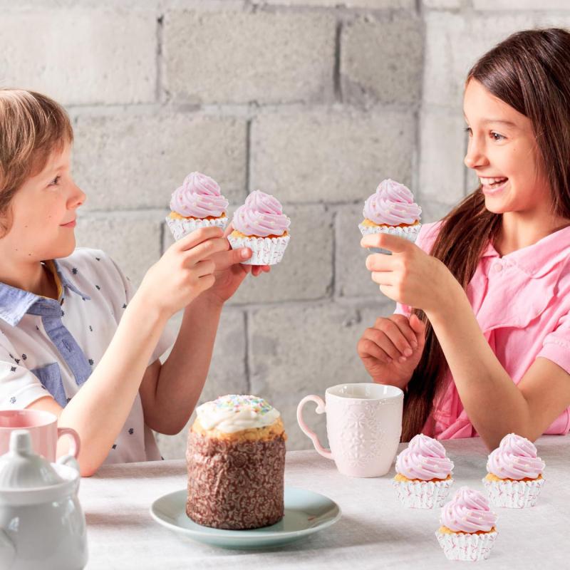 

100 шт. Мини Розовые Бантики Бумажные Формочки для Кексов Выпечка Маффины Кексы Шоколадные Чашки Вечеринка Поднос Форма для Торта Инструмент для Украшения 100Pcs