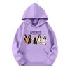 Girls' Long Sleeve Hoodie with Graphic Print and Pockets Casual Pullover Sweatshirt