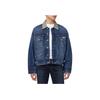 Calvin Klein 80s Casual Comfortable Simple Long Sleeve Denim Jacket Men Jackets Dark-Blue 4RB990G-RG8