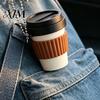 Students Clicker Toy 3D Printed Coffee Cup Clicker, Press Fidget for Stress Relief, Backpack Hanging Finger with Ball Chain Portable