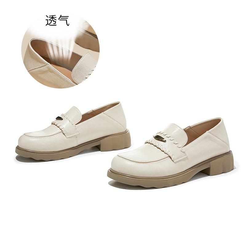 

Foam sole two wear loafers women s spring new thick heel single shoes women s versatile Mary Jane shoes French women s shoes 40 брудно-білий