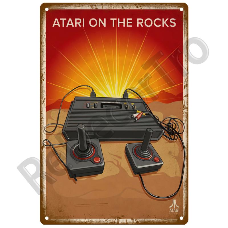 Gamer Retro Tin Sign Poster Vintage Wall Poster Metal Sign Decorative Wall Plate Kitchen Plaque Metal Vintage Decor Accessories