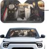Fashion Cat Car Window Shades Foldable Car Windshield Sunshades Automotive Windshield Sunshades Keep Cool UV Rays Protection for Most Sedan Truck Van