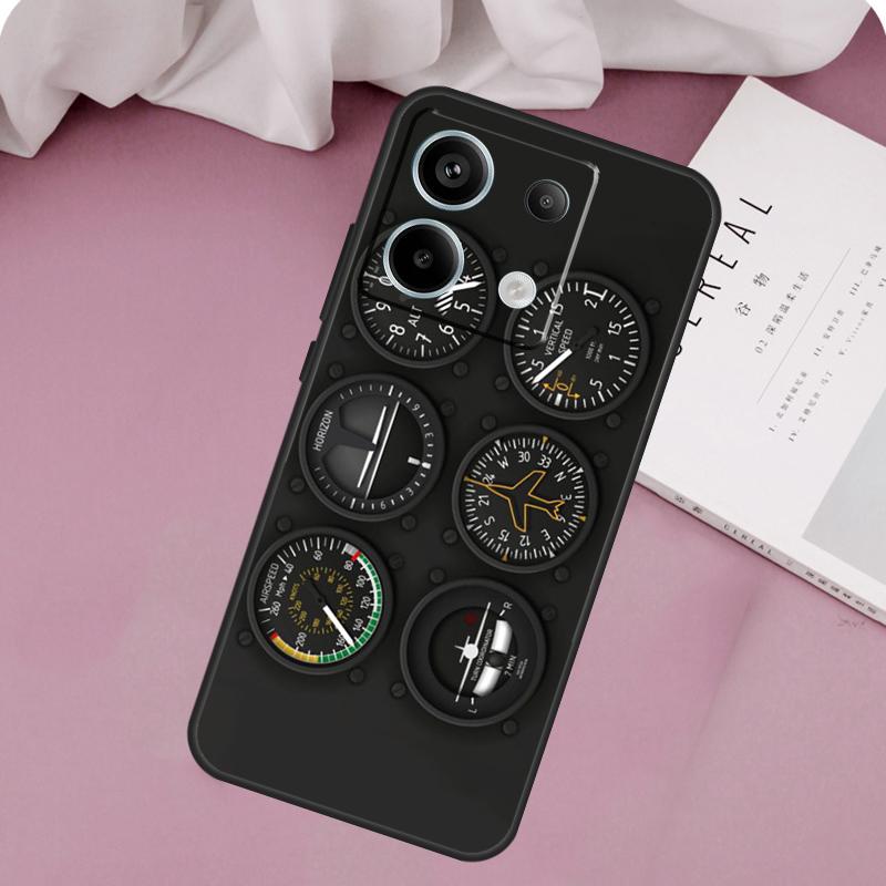 AIRCRAFT COCKPIT DASHBOARD Case For Xiaomi Redmi Note 14 13 12 11 10 9 15 Pro Plus Redmi 15 10C 12C 13C 15C 14C Cover