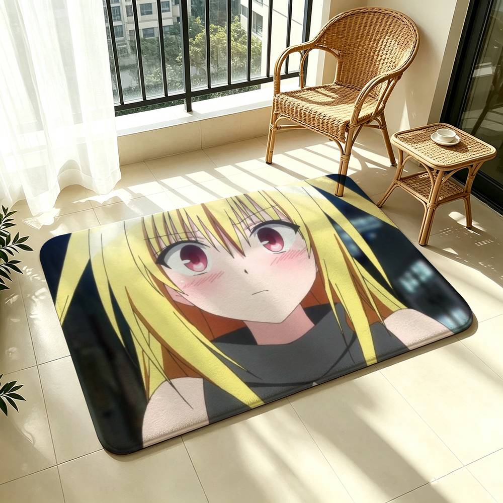 To Love Ru Golden Darkness Yami Shower Room Absorbent Small Floor Mat Soft Comfortable Decorative Foot Mat