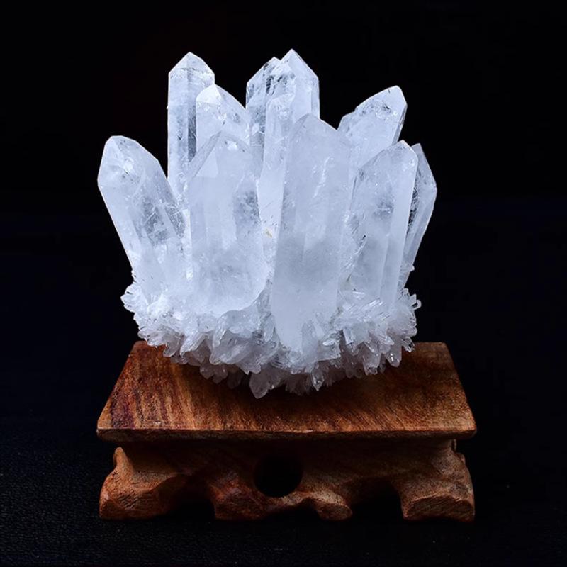 Green & White Crystal Cluster: Raw Stone Ornament for Purification, Home Decor & Jewelry Gift