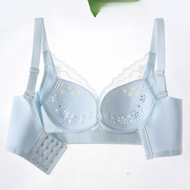 Breathable Lingerie Women's Collection Accessory Breasts Gathered Bra Anti Sagging No Steel Ring Summer Thin Bra