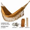 Tassel Camping Hammock Bohemian Style Garden Swing Hammock Durable Double Hammock  Balcony