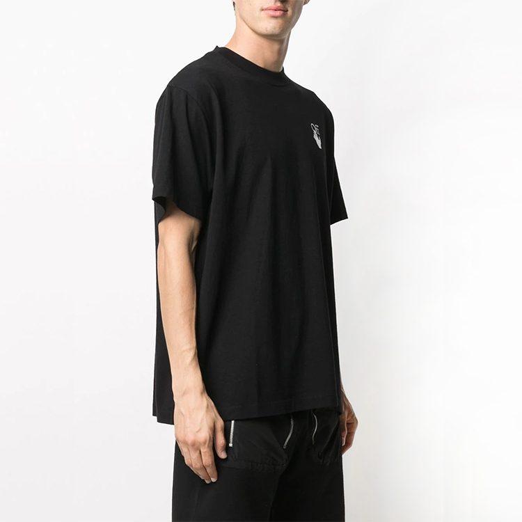 T-Shirt BIANCO SPENTO Vestibilità Larga Uomo Nero OMAA038R21JER0021032