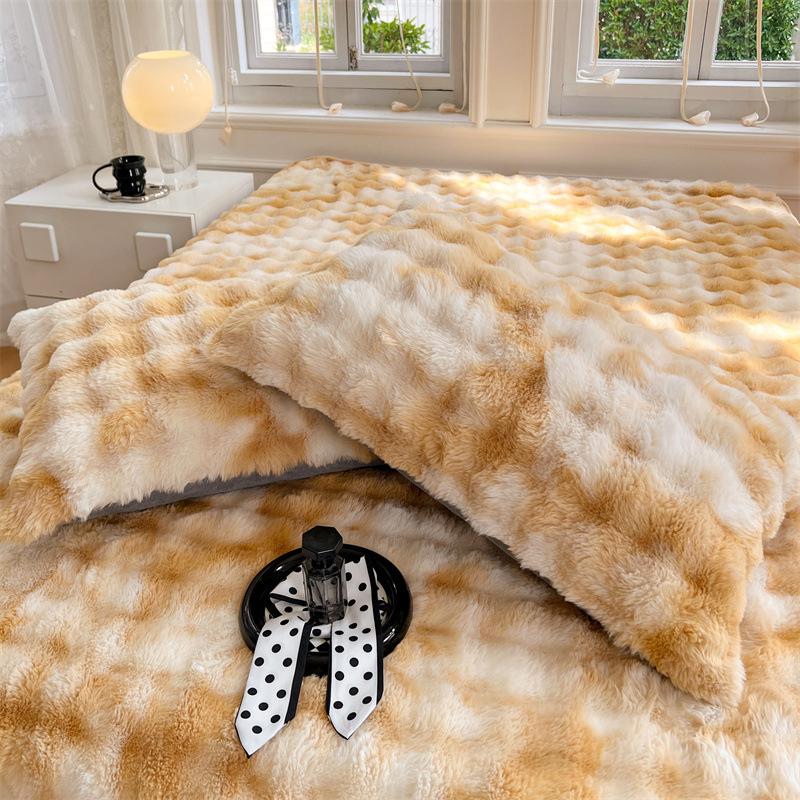 2025 Imitation Rabbit Fur Plush Long Pillowcase, Double Milk Velvet Long Pillowcase, Single Imitation Rabbit Fur Plush Pillowcase