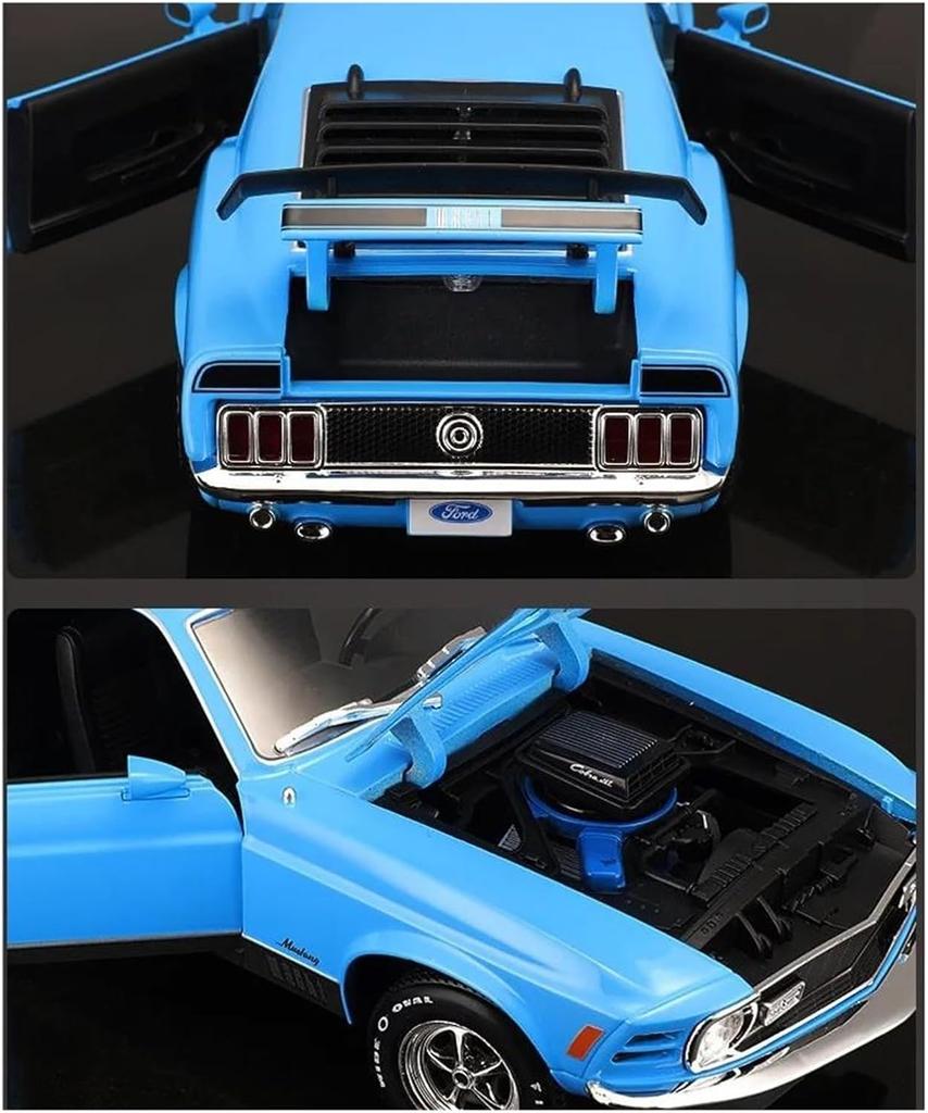 Maisto 1970 Mustang Mach Blue MAISTO scale diecast model car Ford Mustang Mach 1 Vintage car / 1/18