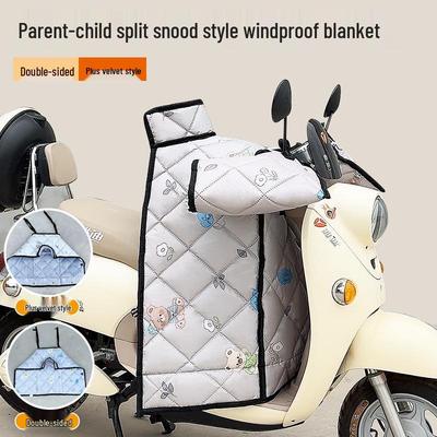 Cachecol-Manta de Lã à Prova de Vento Dupla Face para Pais e Filhos