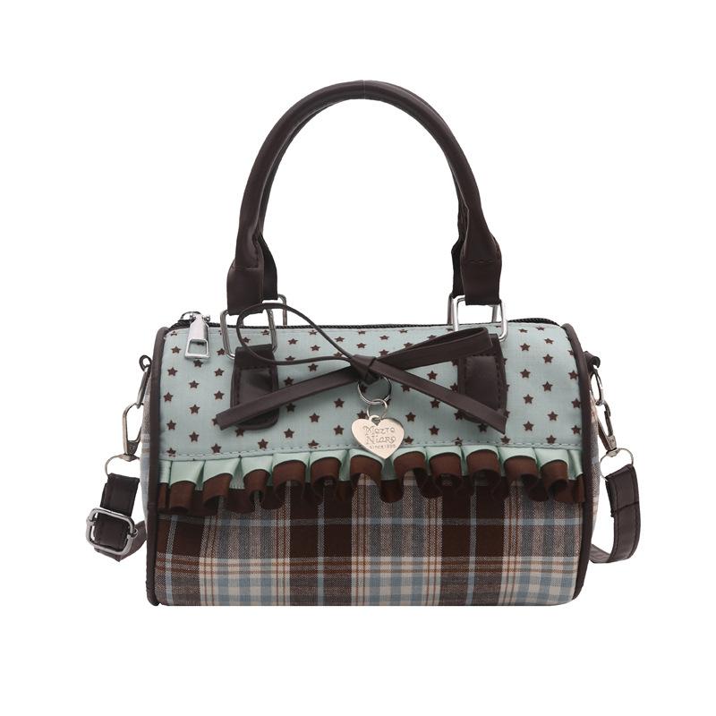 Sweet Bow Lace Fashion Polka Dot Foreign Style One Shoulder Portable Underarm Bag Women's New 2025 Trend Lace