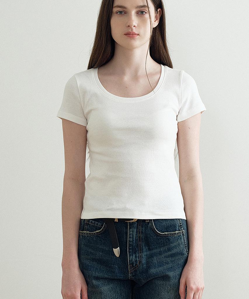MAKE A TOAST Cotton Classic U-Neck T-Shirt (Ivory) Mbfsto026Iv