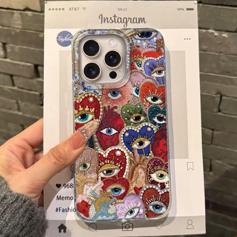 

Солнце Морской Цветочный Глаза Женский Чехол для Телефона Для Apple iphone 16pro 15 16 14 13 Pro Max 16e 12 11 7 8 Plus XR SE Бампер Fundas Чехол iPhone 16 Pro белый