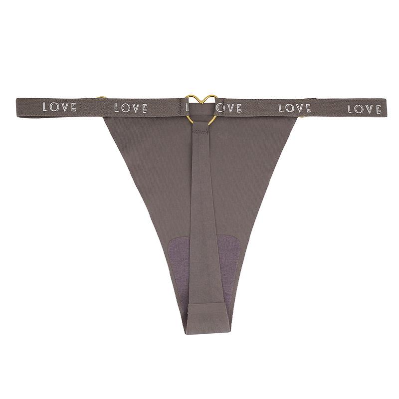 Ultracienkie bezszwowe stringi z literami dla kobiet Seksowne niewidoczne elastyczne niskie w pasie Szybkoschnąca oddychająca bielizna Miękkie wygodne niewidoczne majtki