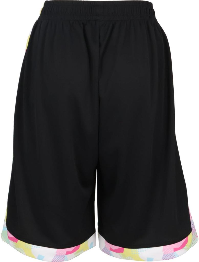 Pantaloni scurți de antrenament de baschet CONVERSE Mărimea L Fete (cu buzunare) CB351853, Elimină transpirația, Uscare rapidă, Negru/Galben,