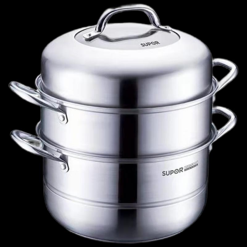 Supor 304 Stainless Steel 3-Tier Steamer