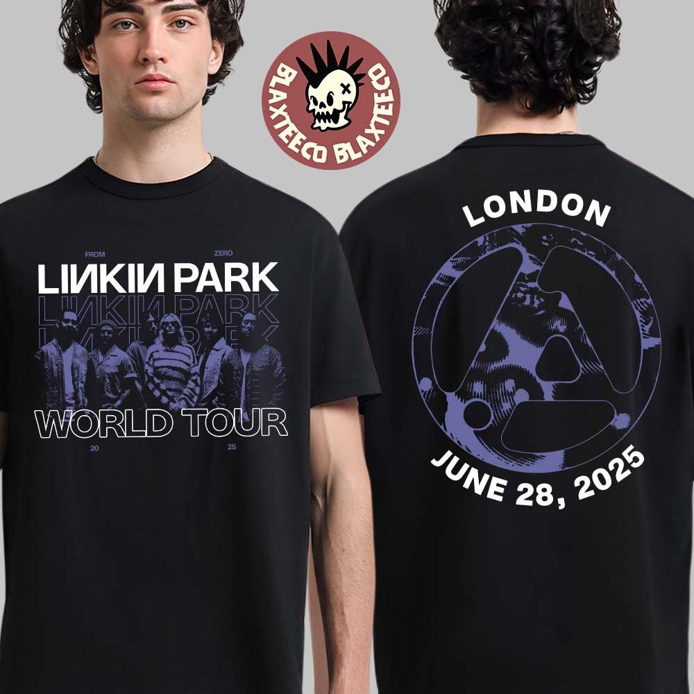 Linkin Park Мировой Тур Лондон Великобритания 2025 На стадионе Уэмбли 28 июня 2025 Унисекс Футболка XL