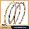 Bamboo Titanium Stainless Steel Women's Bracelet - High-End, Non-Fading Design