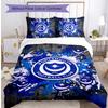 Set Lenzuola Stampato 3 Pezzi Portsmouth FC Traspirante Copripiumino con Federe Biancheria da Letto Decorativa per Camera da Letto Casa