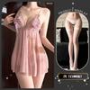 Sexy Underwear Sexy Pure Desire Wind Lace Woven Dream Tulle Perspective Suspender Bow Pleated Skirt