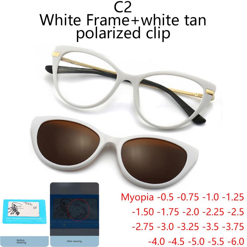 

Myopia TR Cat s Eye Multifunctional Polarized Plate Frame Magnetic Sunglasses Magnetic Attraction Clip Prescription 0