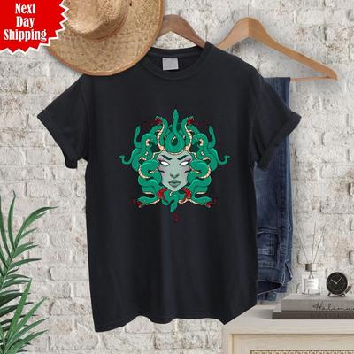 Medusa T-Shirt Monster Gorgone Schlange Bedruckt Mythologie Unisex Kurzarm T-Shirts