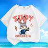 T-shirt per Bambini con Stampa Cartoon Judy Coniglio di Zootopia Indumenti Genitore-Figlio Multicolore Opzionale Abbigliamento Estivo