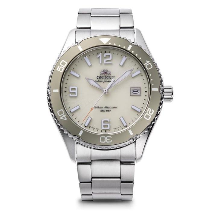 Orient Watch Mako SOLAR Powered RN-WJ0003S Men s Ivory