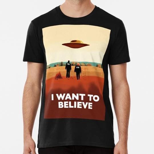 The X Files I Want To Believe Fbi Poster S to 5XL Made in USA T-Shirt 3XL