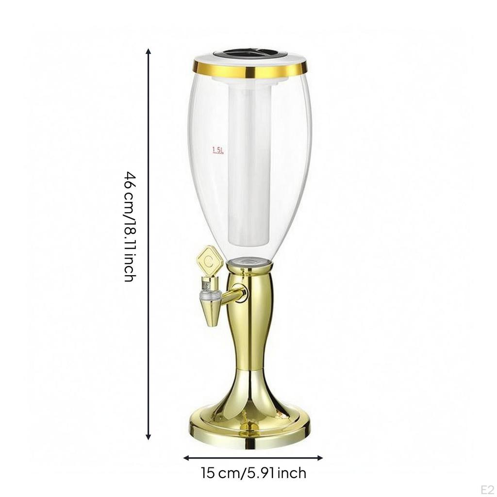 Illuminated Beer Dispenser Column Ice Light Single